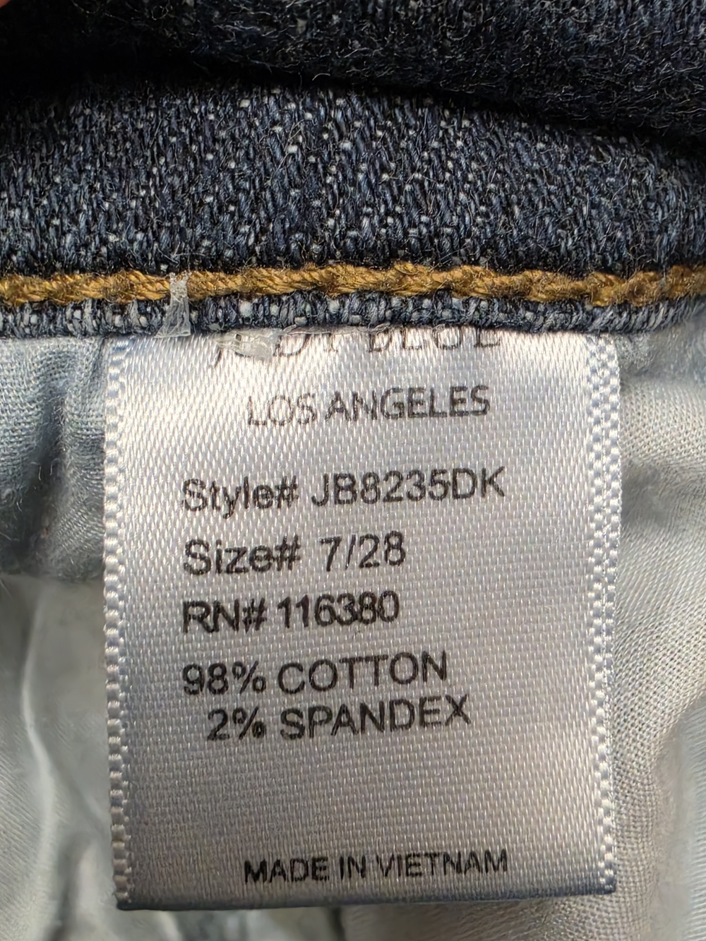Judy Blue Lynn Bootcut Indigo Dark Wash Jeans 7/28 - Picture 9 of 10
